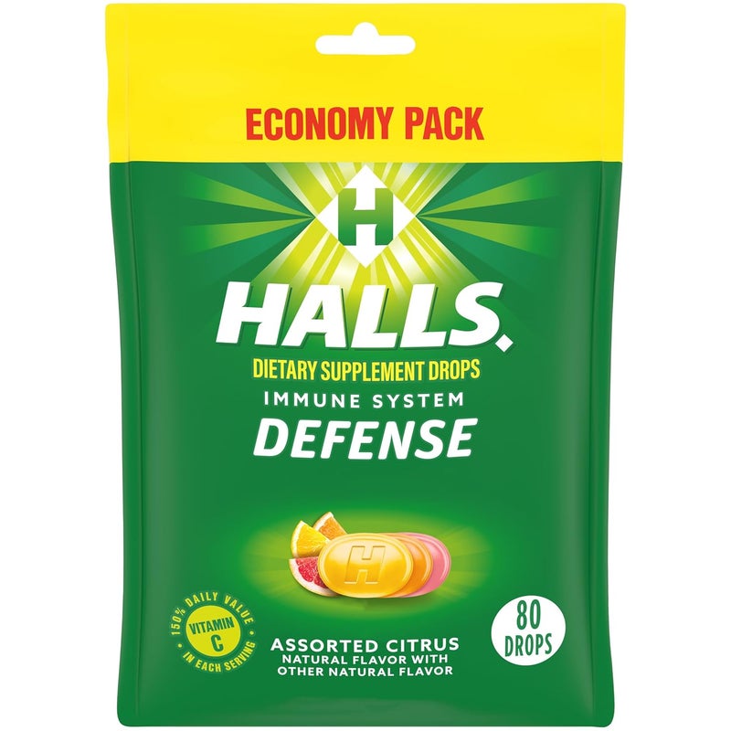 Halls Immune System Defense Drops Assorted Citrus for Everyone - Image 1