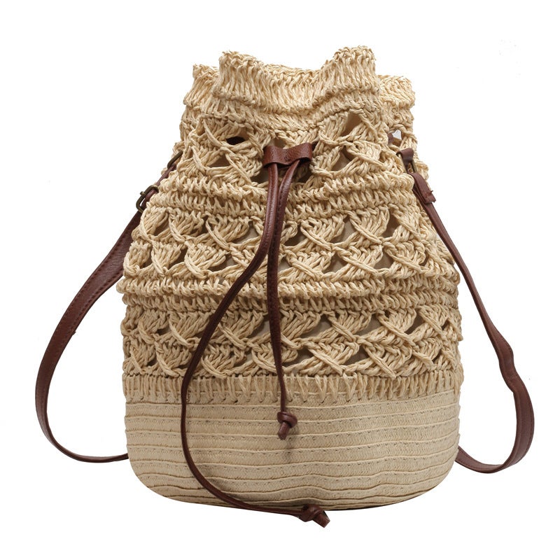2023 New Straw Bag Fashion Shoulder Crossbody Ethnic Style Fresh Beach Holiday Woven Women'S Bag - Image 1