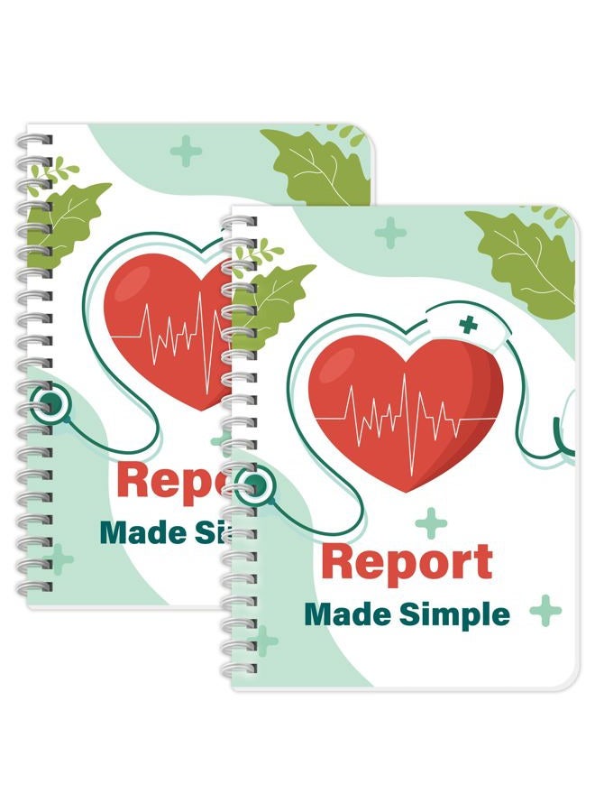 INKNOTE 2Pcs Nurse report sheet notebook Nurse essentials notebooks Nursing handoff report notebook for Organizing notes Giving report Nurse appreciation gifts Student clinical supplies 8.27 x 5.9inch - Image 1