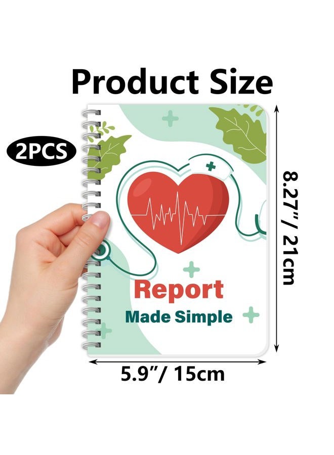 INKNOTE 2Pcs Nurse report sheet notebook Nurse essentials notebooks Nursing handoff report notebook for Organizing notes Giving report Nurse appreciation gifts Student clinical supplies 8.27 x 5.9inch - Image 5