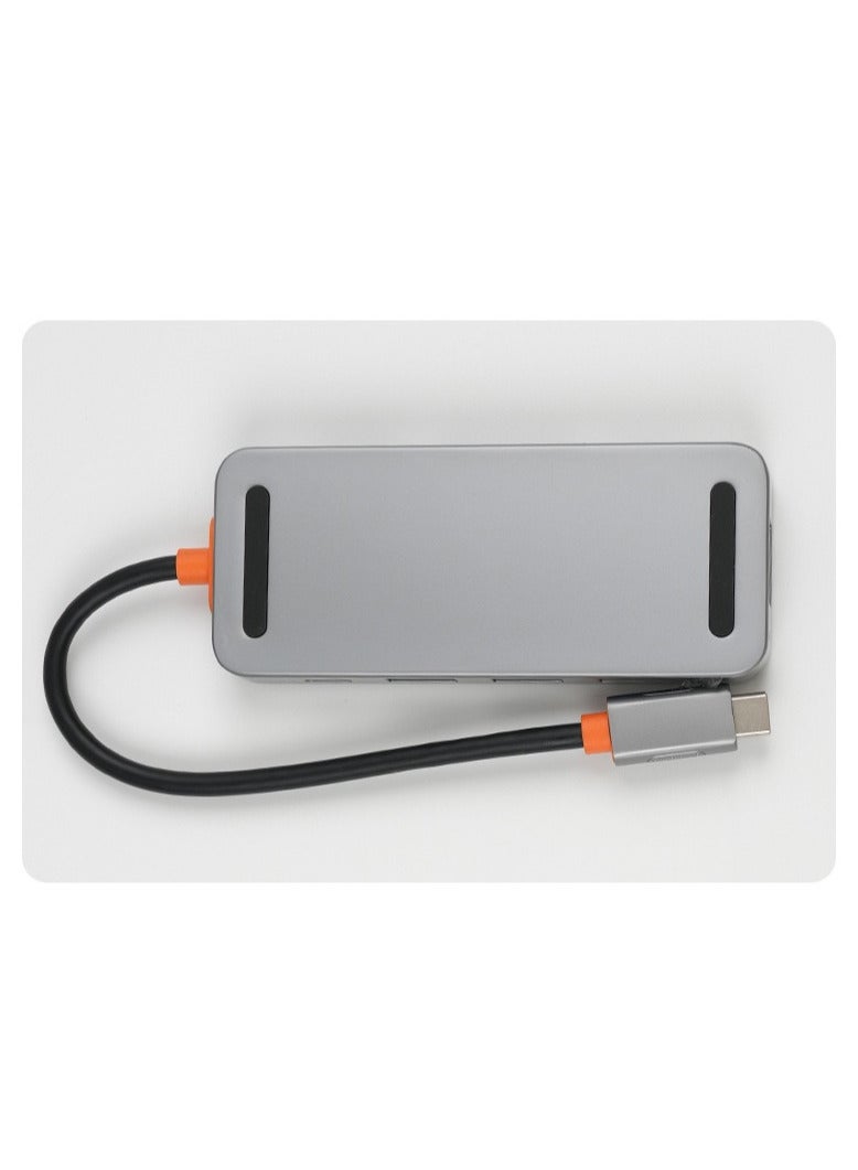 MOWSIL 5 in 1 USB C Hub 4K HDMI and FHD VGA Dual Video Output Type C Hub, PD 100W, Gigabit Ethernet, 3 USB 3.0 Ports, USB C to 3.5mm, SD/TF Slot Multiport Adapter for MacBook Pro/Air 2023, HP, - Image 2