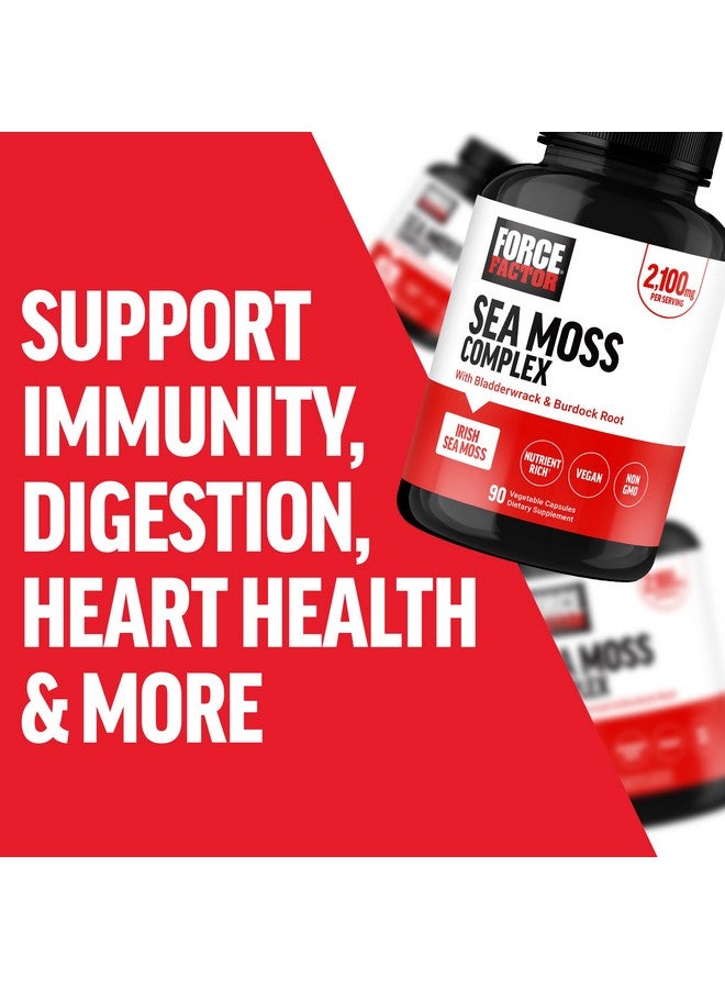 FORCE FACTOR Irish Sea Moss Capsules with Burdock and Bladderwrack for Immunity, Digestion, Heart Health, and Antioxidant Support, Vegan, No Gelatin, 90 Capsules - Image 5