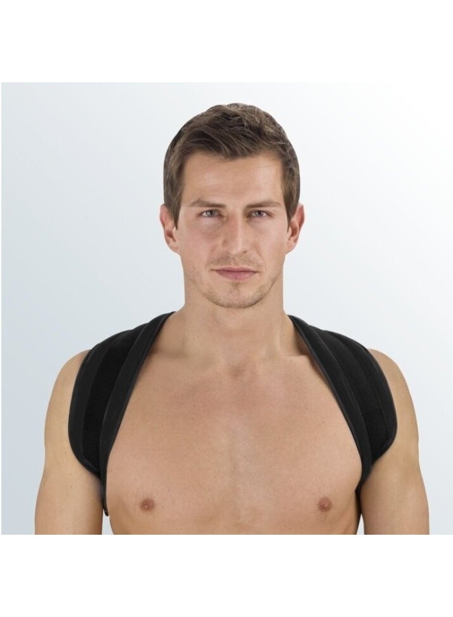 ميدي دعامة الترقوة الطبية – مصحح وضعية قابل للتعديل وحزام دعم للظهر يساعد على تخفيف آلام الرقبة والكتف وتحسين وضعية الجلوس والوقوف للرجال والنساء وكبار السن والمراهقين (أسود – المقاس M: ‏82–97 سم). - Image 2