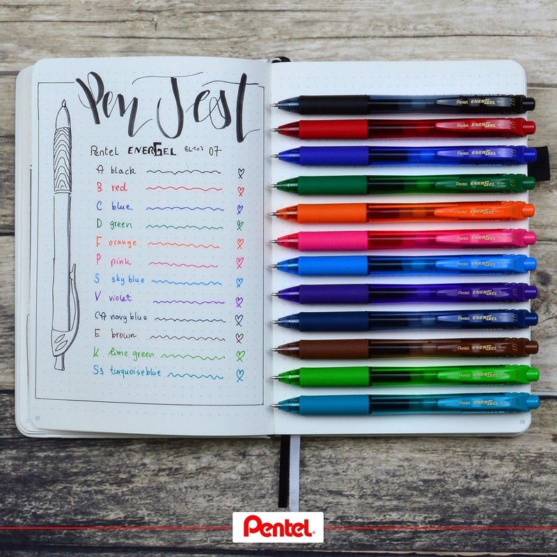 Pentel Energel-X Roller Gel Pen - Black Pack of 12 - Image 5