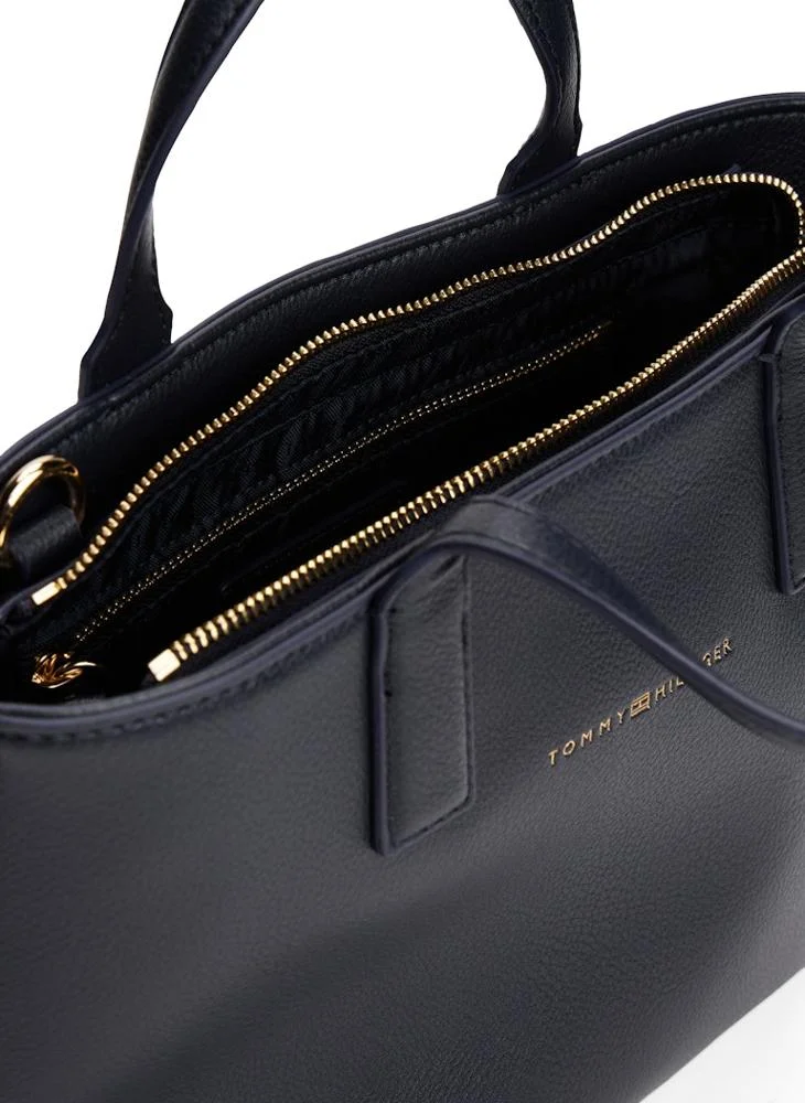 TOMMY HILFIGER Logo Detailed Zip Through Tote