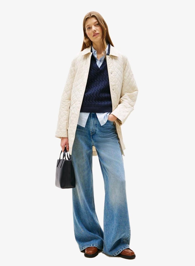 تومي هيلفيغر حقيبة توت بسحاب وتفاصيل شعار - Image 2