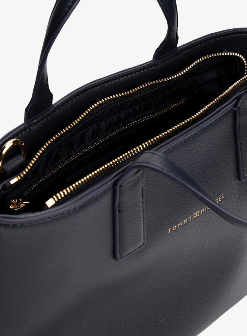 تومي هيلفيغر حقيبة توت بسحاب وتفاصيل شعار - Image 5
