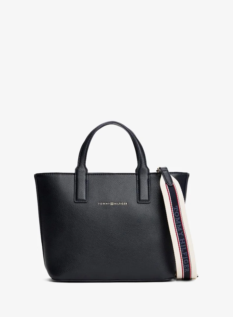 TOMMY HILFIGER Logo Detailed Zip Through Tote