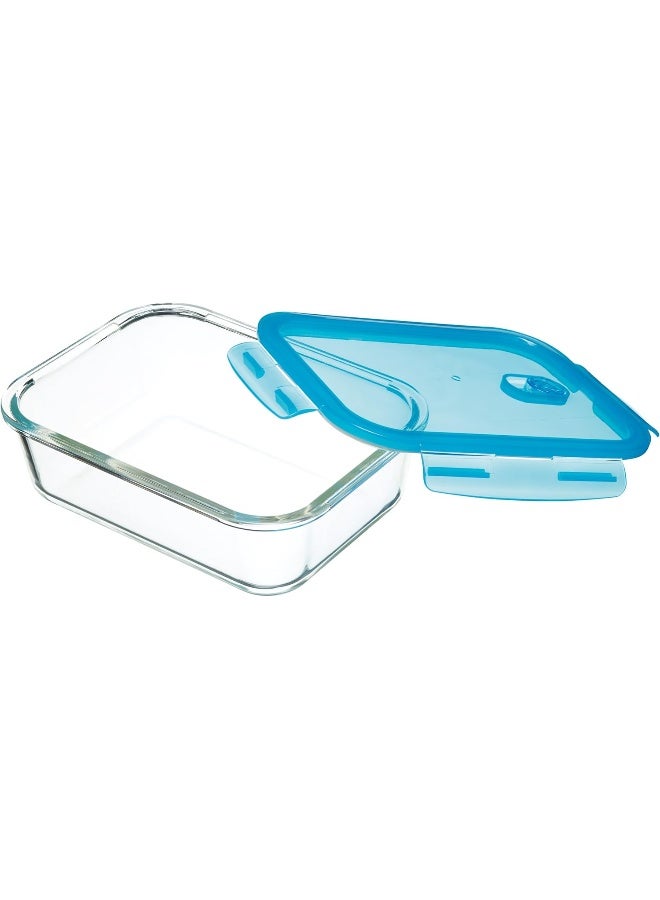 KitchenCraft Glass Storage Container With Vent, Rectangular, 1 Litre, 20X15X10Cm, Labelled - Image 2