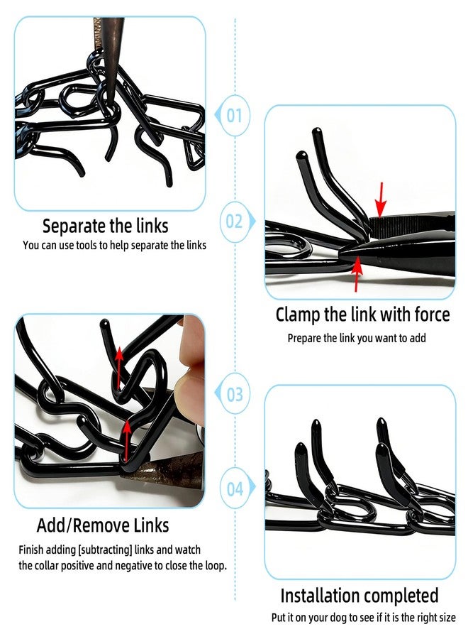 CMIYUYNG Prong Training Collar for Dogs, Adjustable Dog Pinch Collar with Quick Release Buckle, No Pull Collar for Small Medium Large Dogs, Extra Link and Caps - Image 5