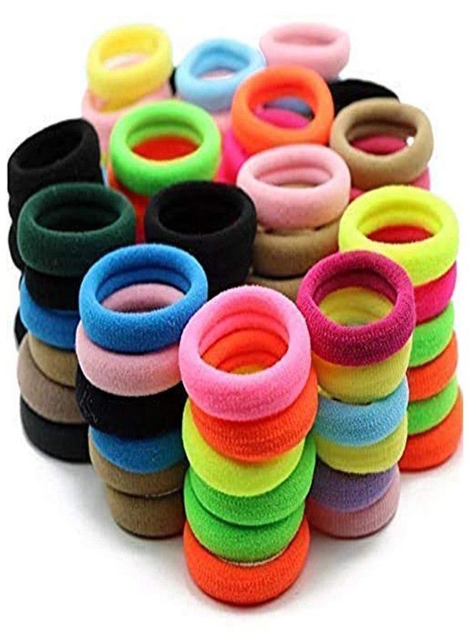 VSAKSH Multicolor Elastic Cotton Stretch Hair Ties, Ponytail Holders, Hair Rubber Band For Girls & Women Random Color (Pack Of 12) - Image 3