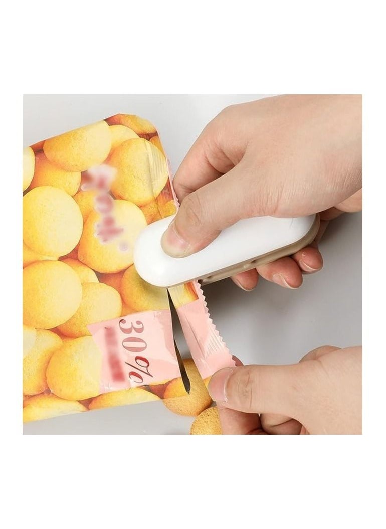 Spaceshoop Mini Bag Sealer Portable Vacuum Plastic Sealer with Hook 2in1 Heat Sealer with Cutter Storing Kitchen Food Keep Snacks Fresh for Snack Plastic Bag Potato Chips Food Packaging Handheld 3  - Image 4