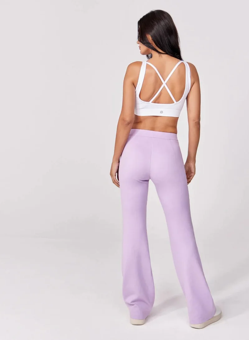 Zigzag  Ponte Flared Light Purple Pant for Women | Best Price UAE