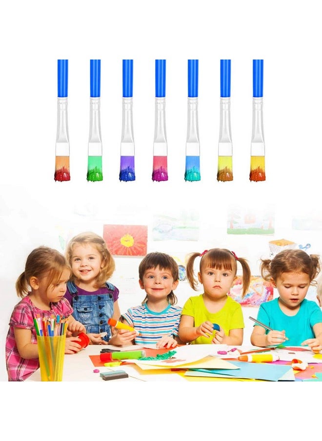 anezus 100Pcs Small Paint Brushes Bulk Anezus Flat Top Acrylic Classroom Brush For Kids Mini Paint Brushes For Touch Up Crafts Detail Painting  - Image 5