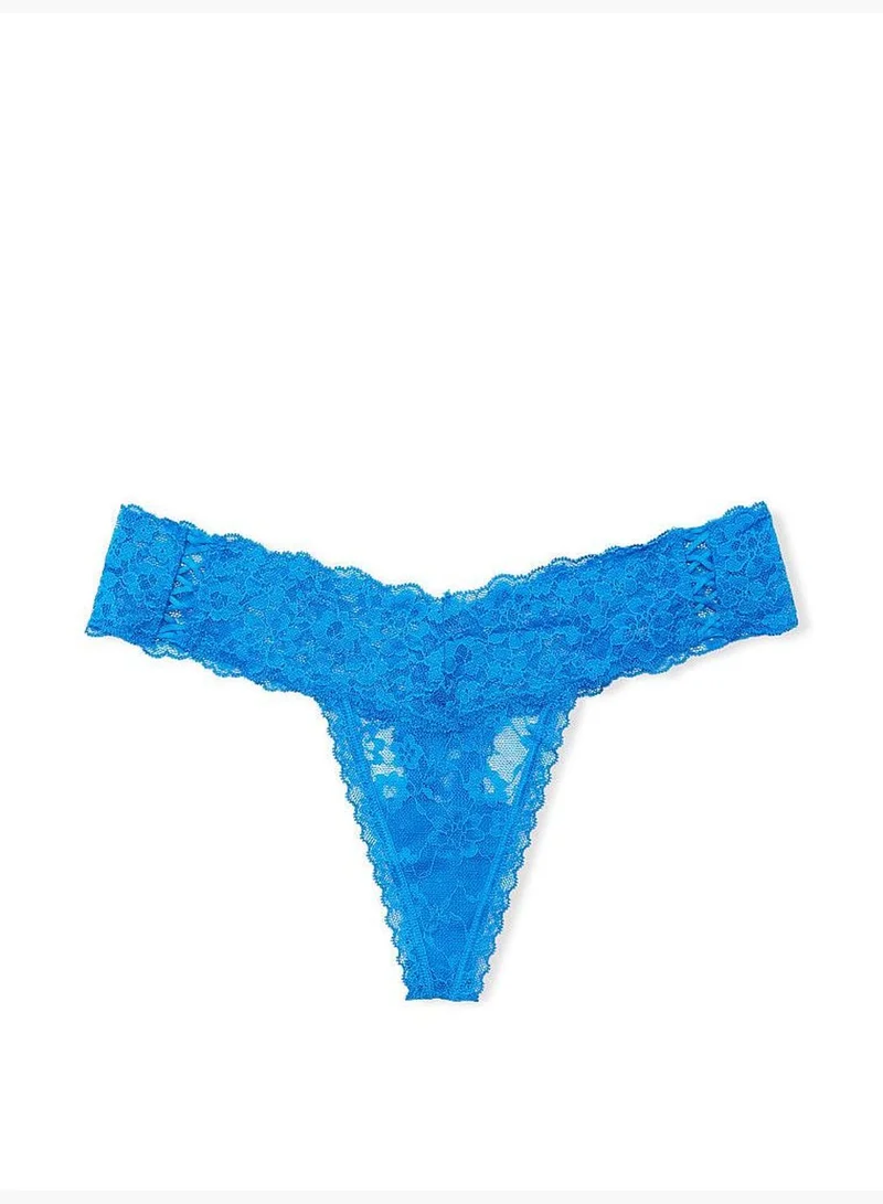 Victoria's Secret Posey Lace Side Lace-Up Thong Panty