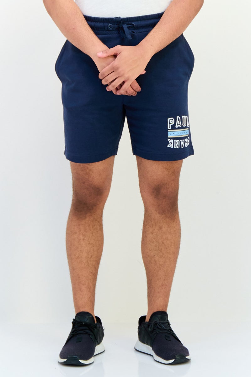 Paul Frank Men Graphic Print Basic Shorts, Navy - Image 1