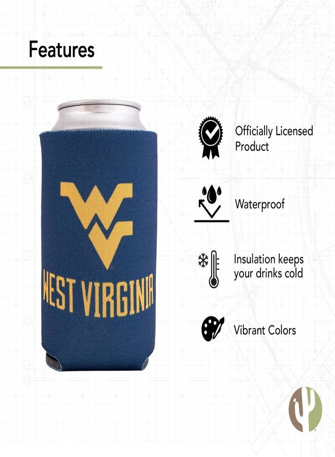 Desert Cactus West Virginia University Can Insulator WVU Mountaineers Beverage Cooler 1 Pack Foam 12oz Can Holder Single Sided (Design A) - Image 4