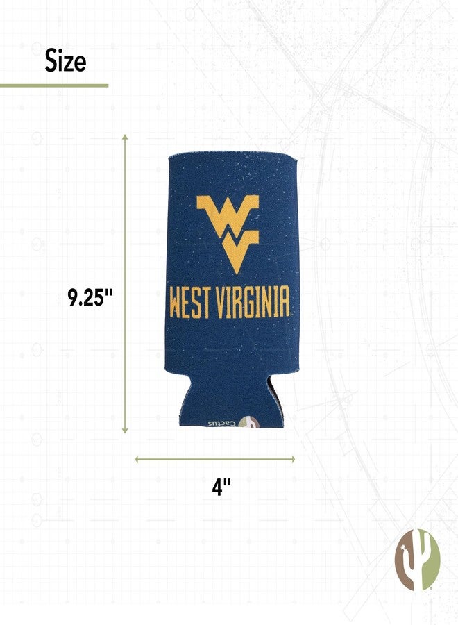 Desert Cactus West Virginia University Can Insulator WVU Mountaineers Beverage Cooler 1 Pack Foam 12oz Can Holder Single Sided (Design A) - Image 3