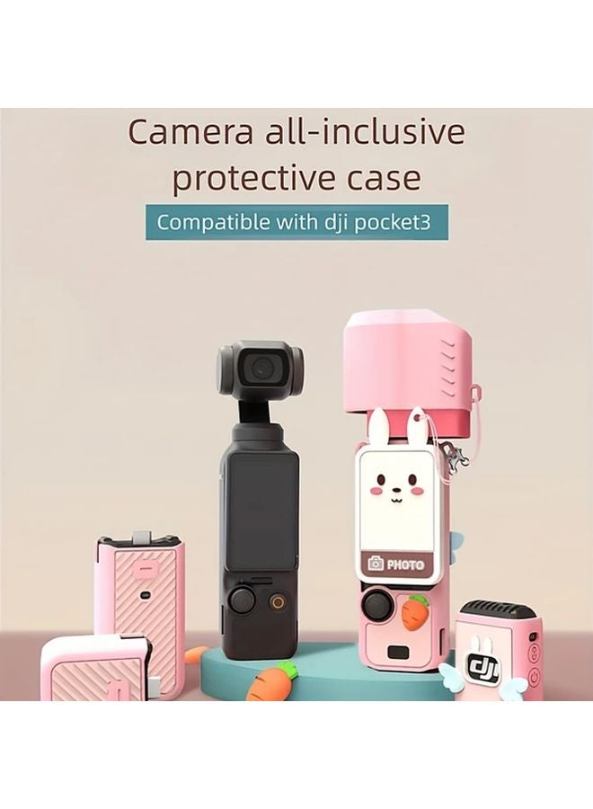 غلاف سيليكوني واقي ناعم أسود بالكامل لإصدار DJI Pocket 3 لكاميرا الحركة - Image 2