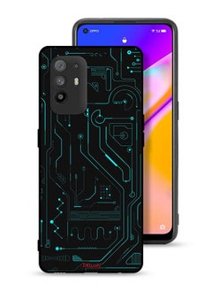 Oppo A95 5G Protective Case Cover Digital Art Circuits Minimalism Multiple Display