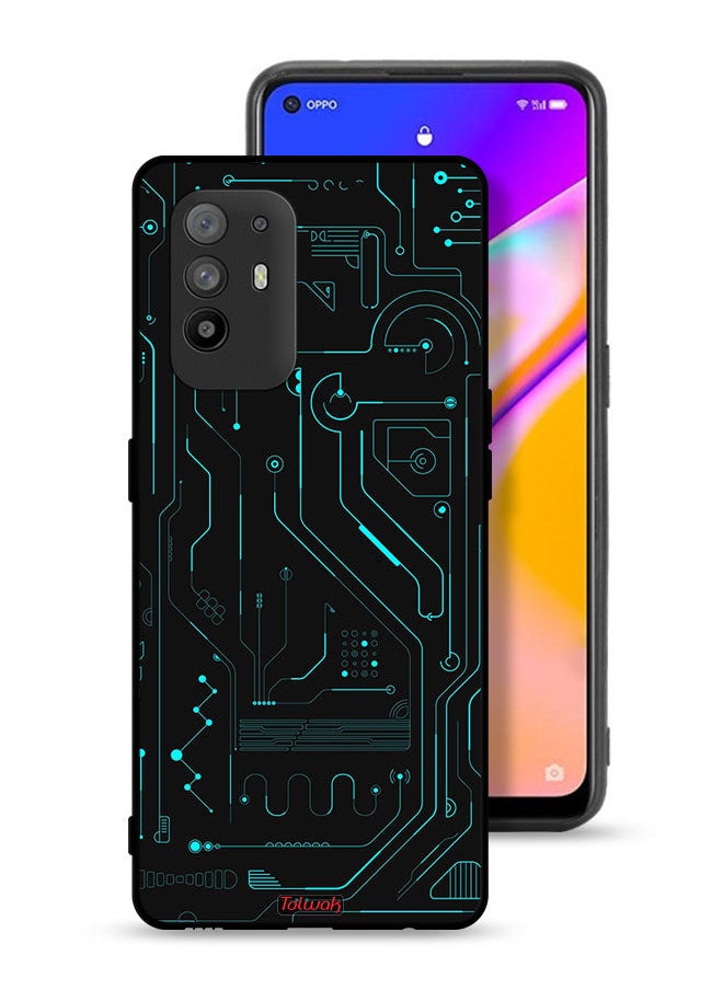 Tolwak - Oppo A95 5G Protective Case Cover Digital Art Circuits Minimalism Multiple Display - Image 1