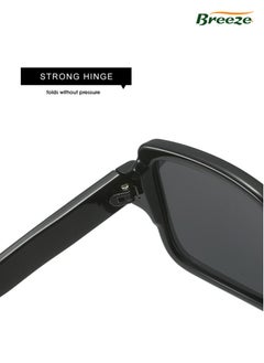 Breeze Fashion Leisure Sunglasses for men and women Eye UV protection  Square frames Black eyewear  - Image 3