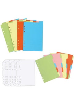 12 Set A5 6 Holes Durable Colorful Loose Leaf Notebook Writeon Dividers Index Dividers With Clear Binders