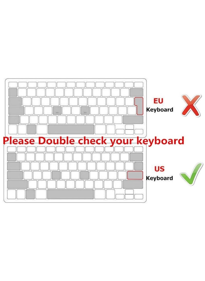 US Layout English Keyboard Cover Compatible with Apple MacBook Air Pro Retina 13/15/17 MacBook Air 13 Model A1466 A1369 Orange