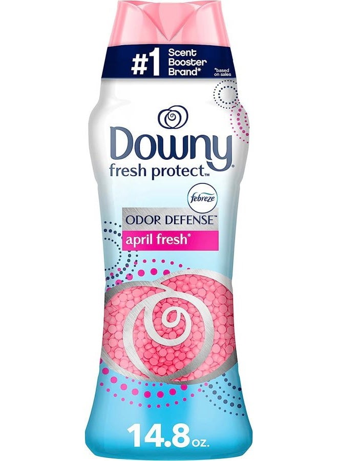 Downy Fresh Protect Laundry Scent Booster Beads for Washer with Febreze Odor Defense, April Fresh, 14.8 oz - Image 1