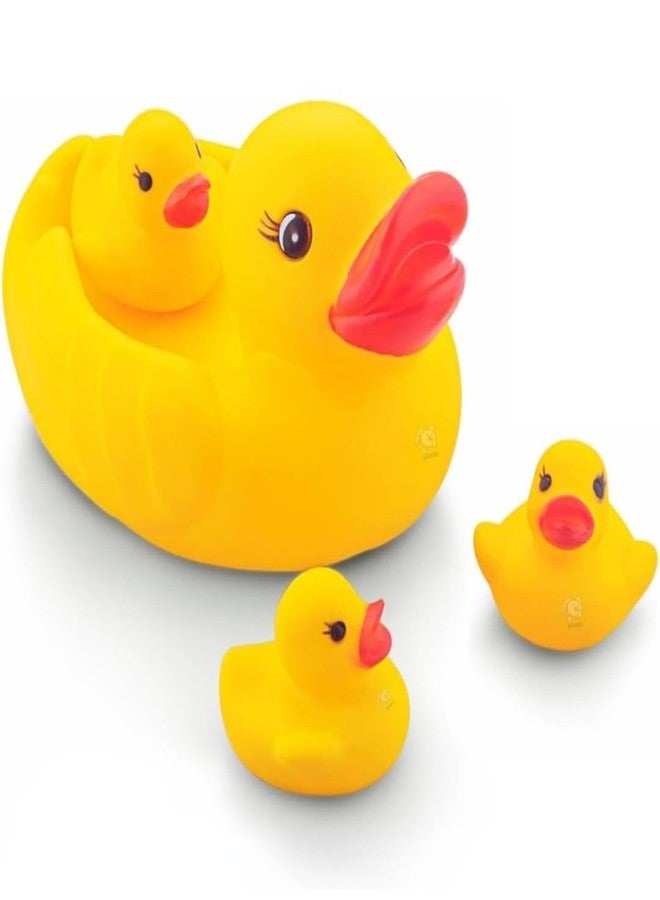 WAAOME 8 in 1 Duck Family Set Chu Chu Duck Toys Set Yellow Baby Bathing Duck 2 Big and 6 Small Duck Toys (AB343) - Image 2