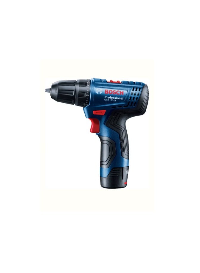 BOSCH Professional Cordless Drill/Driver GSR 2x2AH Battery Blue/Black
