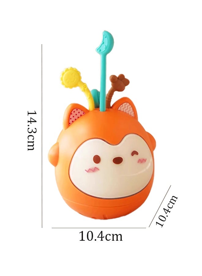 Berma Baby Night light,  baby educational soothing toys, tumbler toys, musical toys, chewable pull-on toys, baby teething toys, newborn toys, children's bedroom sleep aid toys, gifts for boys and girls (orange) - Image 2