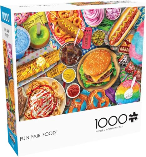 Buffalo Games - Lars Stewart - Fun Fair Food - 1000 Piece Jigsaw Puzzle For Adults -Challenging Puzzle Perfect for Game Nights - Finished Size is 26.75 x 19.75 - Image 1