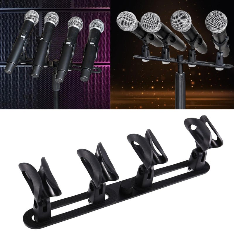 Stereo Array Microphone Mount Bracket With 4 Clips For Studio Choir Performance - Image 3
