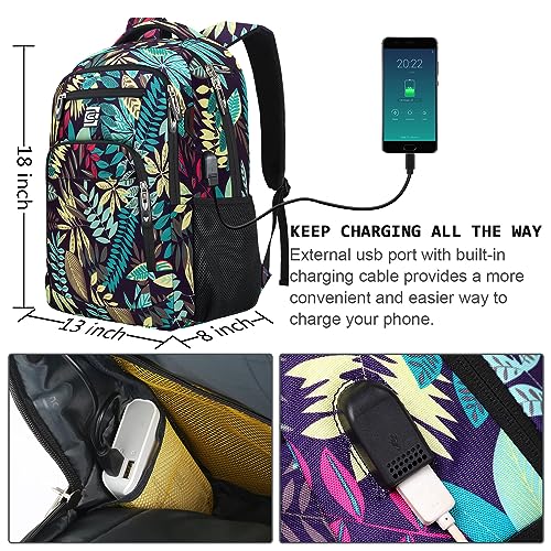 Volher Laptop Backpack,Business Travel Anti Theft Slim Durable Laptops Backpack with USB Charging Port,Water Resistant College Computer Bag for Women & Men Fits 15.6 Inch Laptop and Notebook - Image 4