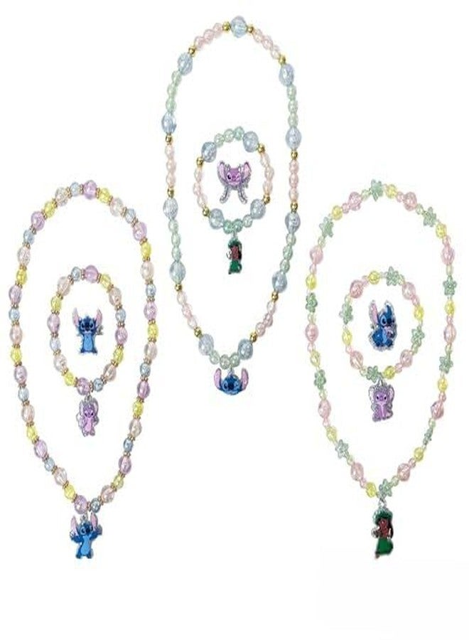 LUV HER Lilo & Stitch Girls Jewelry Set - Dress up 9 Piece Toy Jewelry Box Set with Bead Necklace, Bracelet and Ring - Play Accessories - Ages 3+ - Image 2