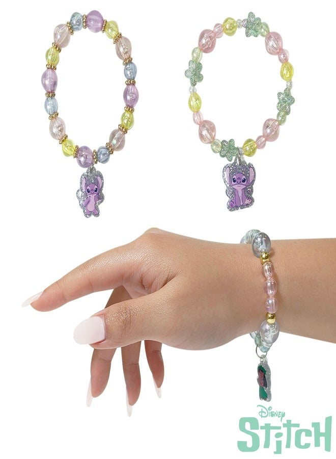 LUV HER Lilo & Stitch Girls Jewelry Set - Dress up 9 Piece Toy Jewelry Box Set with Bead Necklace, Bracelet and Ring - Play Accessories - Ages 3+ - Image 3