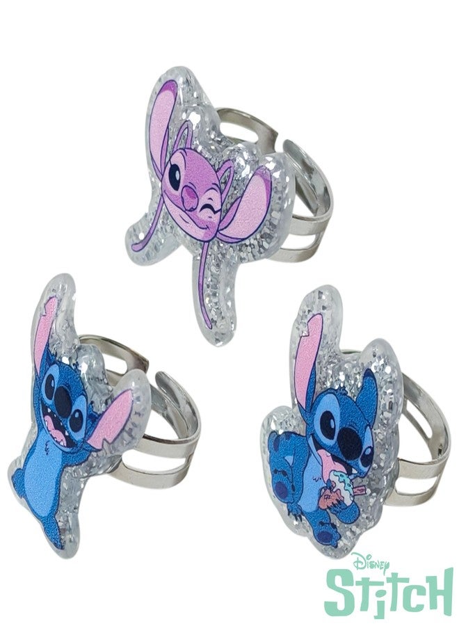 LUV HER Lilo & Stitch Girls Jewelry Set - Dress up 9 Piece Toy Jewelry Box Set with Bead Necklace, Bracelet and Ring - Play Accessories - Ages 3+ - Image 5