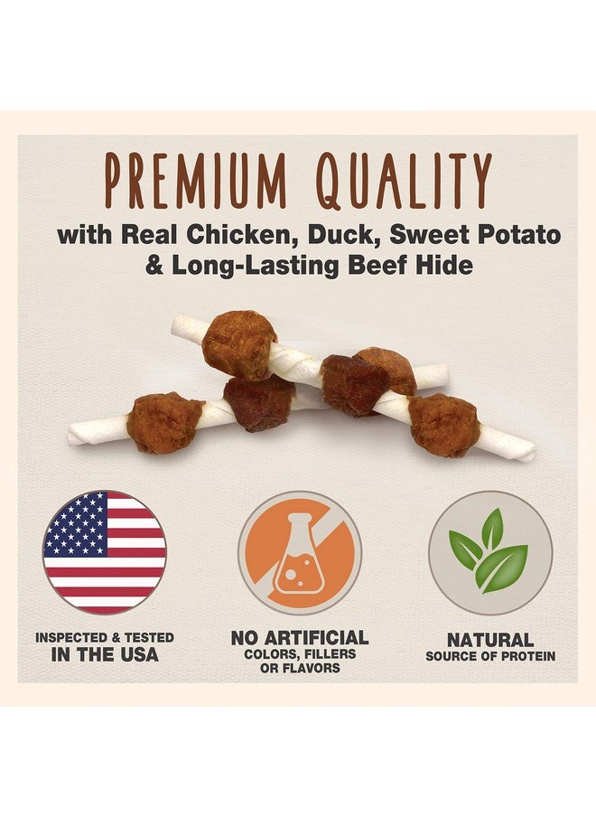 Cadet Cadet Gourmet Triple-Flavored Beef Hide Shish Kabob Dog Treats - Healthy & Natural Chicken, Duck, & Sweet Potato Dog Treats, 5 in. (12 oz.)  - Image 3
