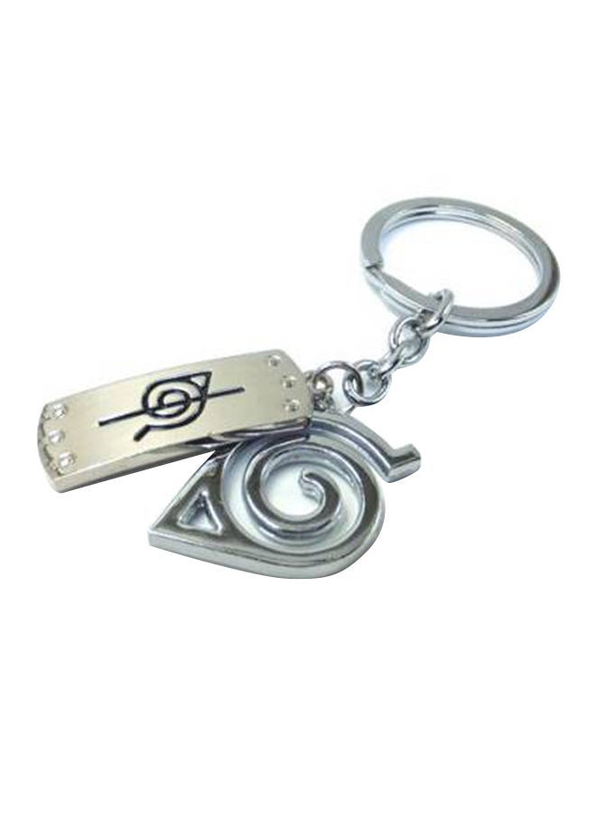 NIBEMINENT Amulet Leaf Key Ring Pendant Keychain Silver
