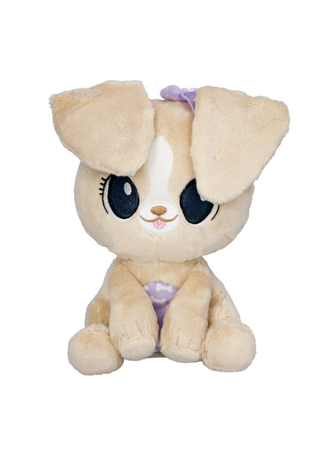 Peekapets Puppies are the cutest baby plushies with simple gags based on the Peek-a-boo play pattern.  Press its little belly and watch how its ears will pop-up playing with your baby. - Image 1