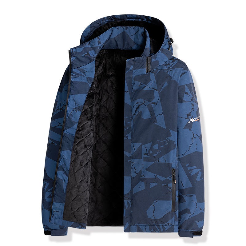 Style Suitable For Two-Open Jacket Windproof Waterproof Fleece-Lined Couple Joker Explosions Outdoor Mountaineering - Image 3