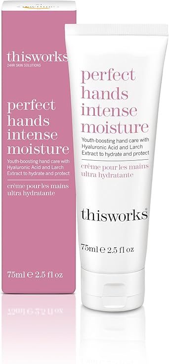 This Works Perfect Hands Intense Moisture 75 ml Hydrating Hand Cream Enriched with Larch Extract Coconut and Fragranced Botanicals YouthBoosting Hand Moisturiser for Dry Skin - Image 1