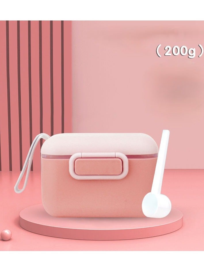 Portable Baby Milk Powder Dispenser, Travel-Friendly Formula Storage Container, Airtight and Moisture-Proof Compartments for Infant Food and Snacks (Pink) - Image 1