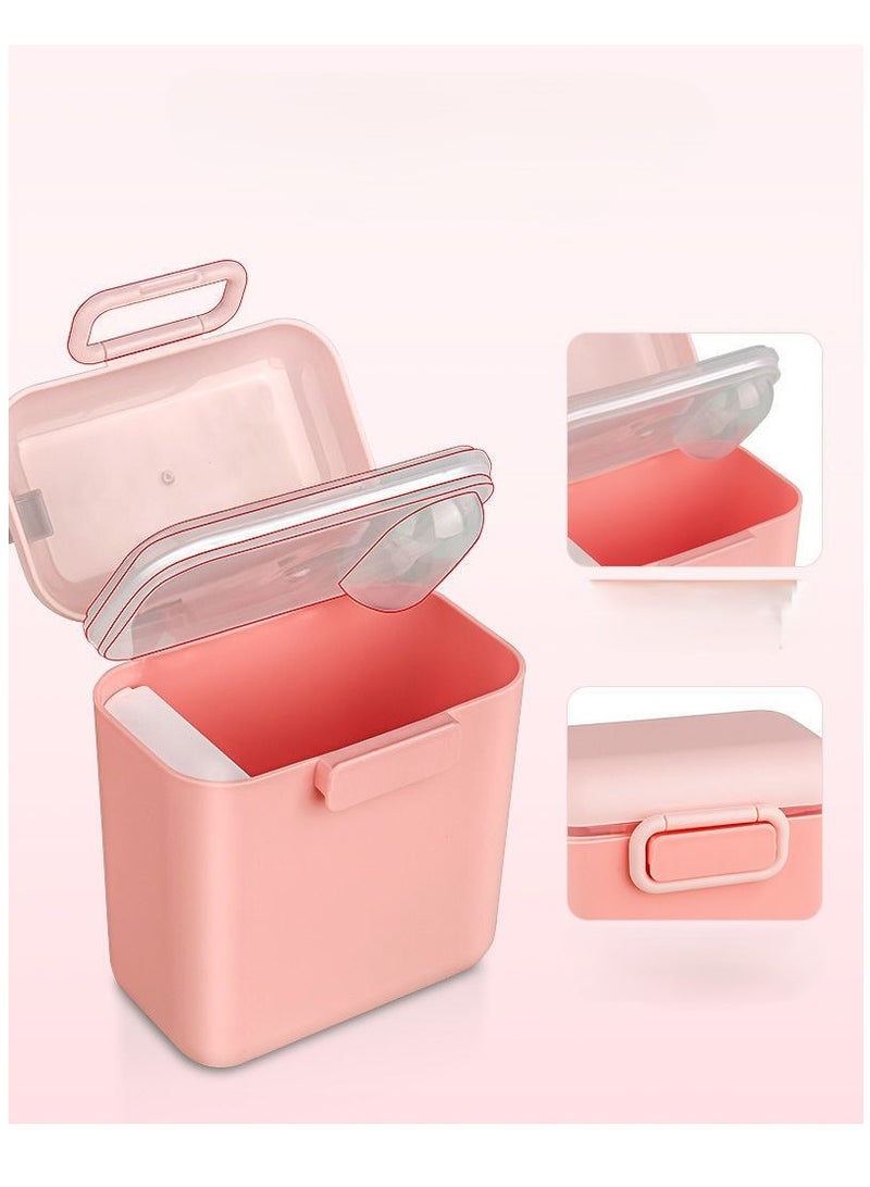 Portable Baby Milk Powder Dispenser, Travel-Friendly Formula Storage Container, Airtight and Moisture-Proof Compartments for Infant Food and Snacks (Pink) - Image 2