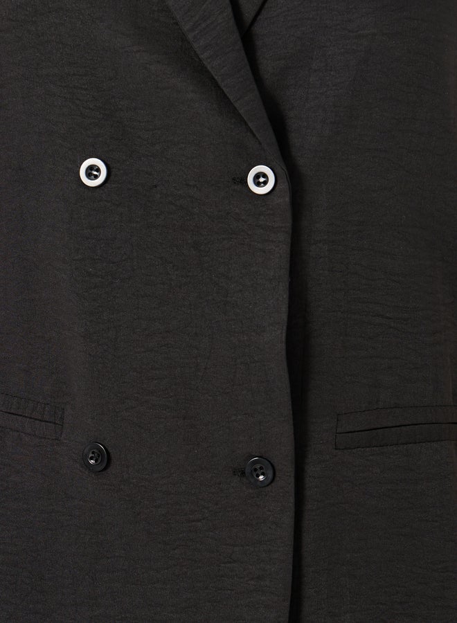 Styli Solid Shawl Collar Sleeveless Blazer and Side Stripe Straight Leg Pants Co-Ords - Image 3