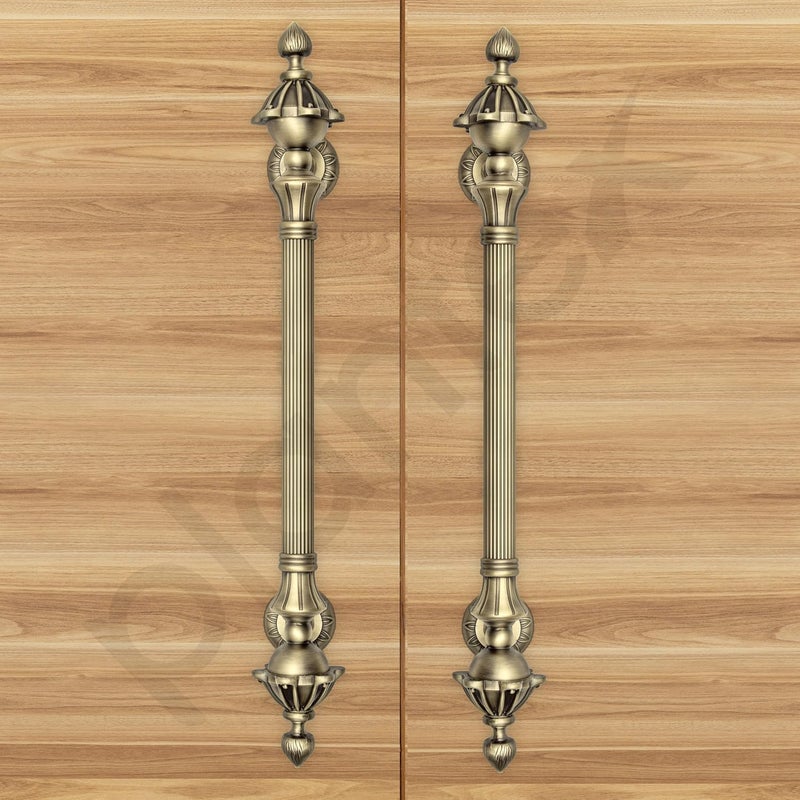 Plantex Door HandleMain Door Handle18 inch PullPush HandleDoor Handle for HomeOfficeHotel Pack of 2 S136 Brass Antique - Image 5