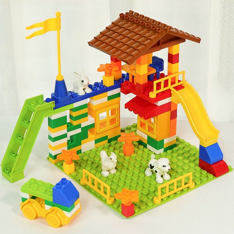 Kindergarten Early Education Multifunctional Building Block Table Compatible With Lego Size Granular Assembled Building Block Children'S Learning Table - Image 1