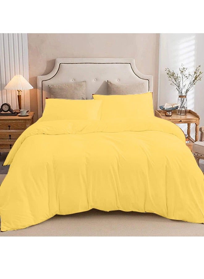 snooze Quilt cover with zipper, 220*235 cm, Yellow - Image 1