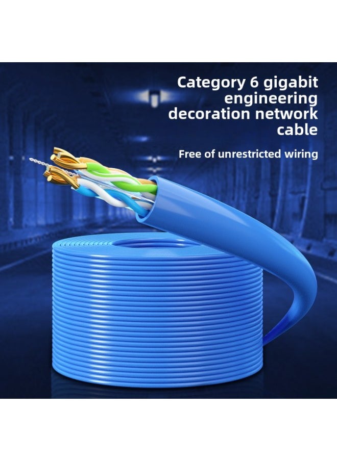 Generic Network Cable Anpu Super Six Class 6 Super Five Household Gigabit Oxygen-free Copper Double Shielded Broadband Monitoring Outdoor POE Network-Color:Super Five  Gray Home Engineering Optimization-Line Length:200m  - Image 5
